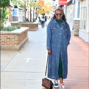Maxi denim coat